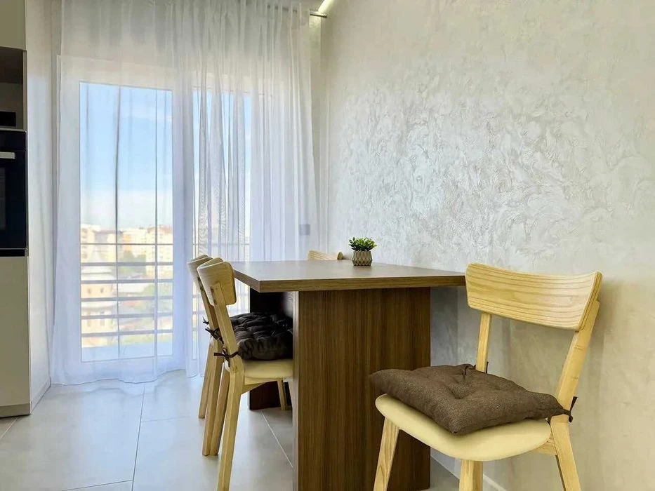 Cozy two-room apartment with a beautiful view of the city