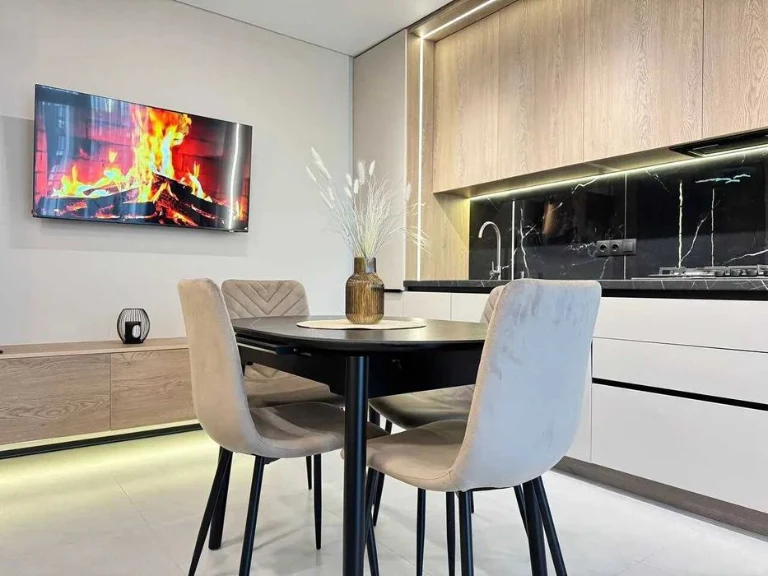Large one-room apartment with stylish renovation in the center