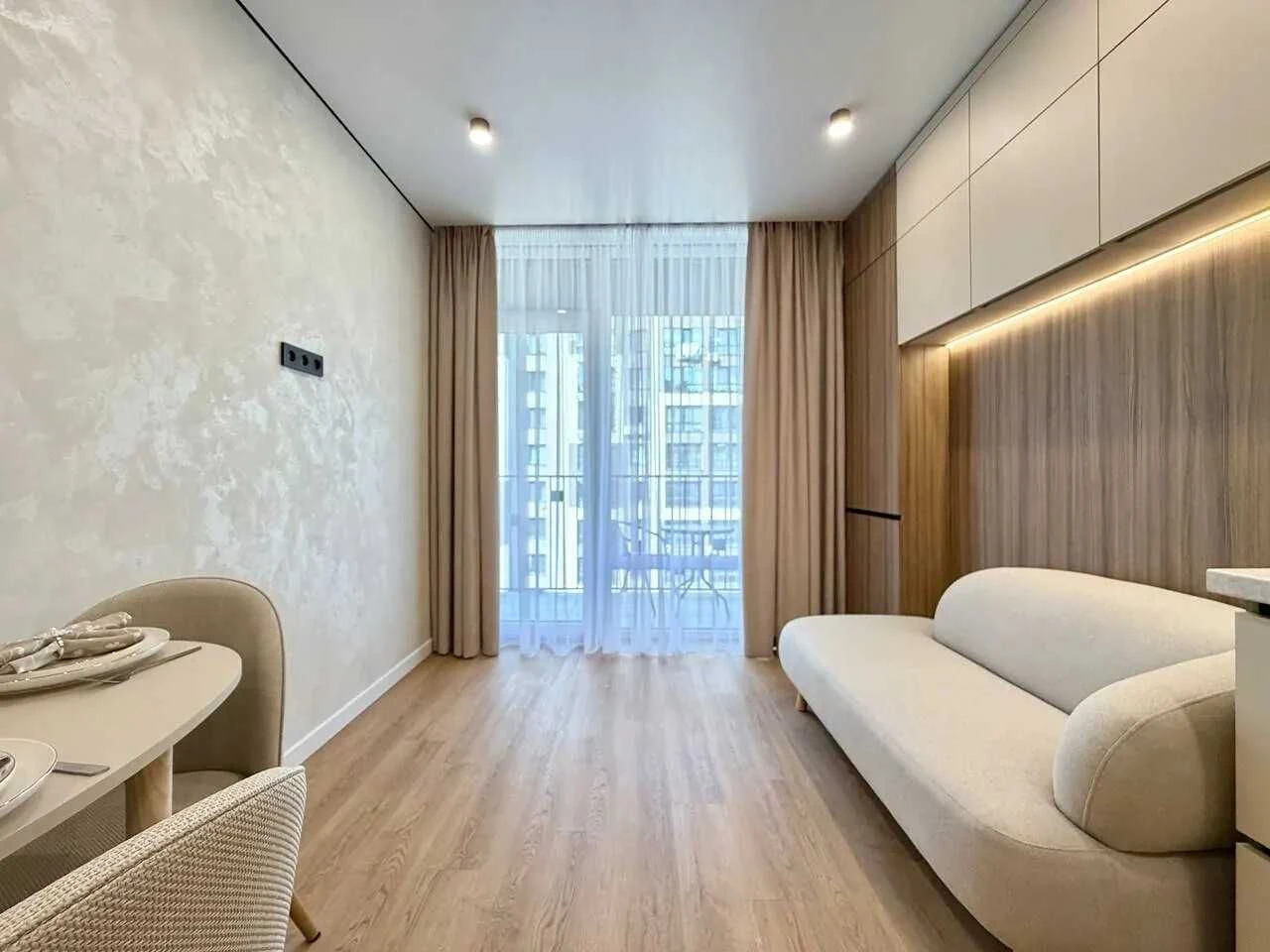 Modern two-room apartment with balcony