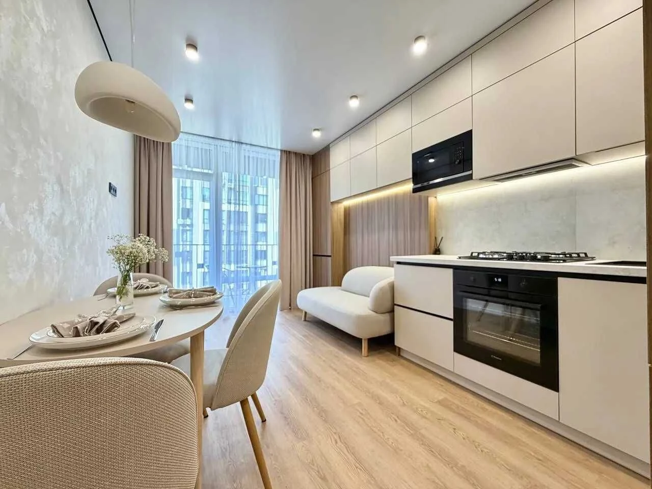 Modern two-room apartment with balcony