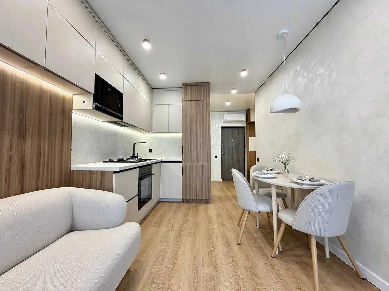 Modern two-room apartment with balcony