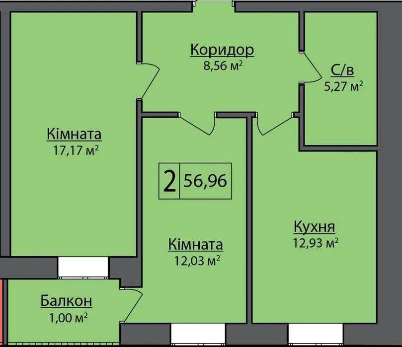 2 кімнатна квартира ЖК "GRAND Липини" /єВідновлення