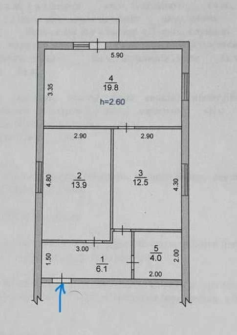 Продажа • 2к квартира • Центр | ул. Котельная • 58.3 м² • 2/