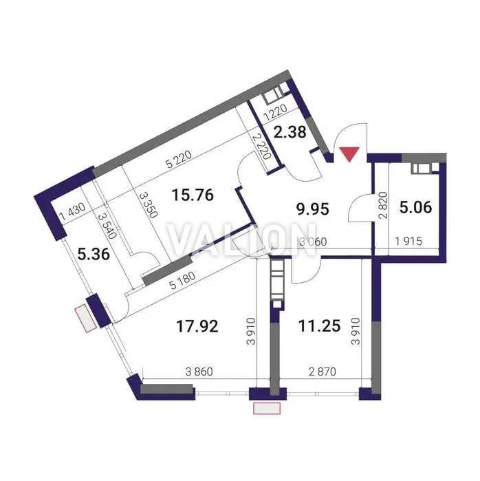 2-room apartment for sale Dniprovska naberezhna 14