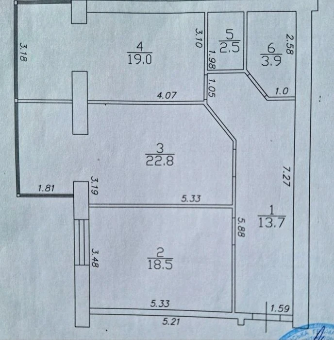 2ка, центр, Симфония 80кв. - 70000д. (і1