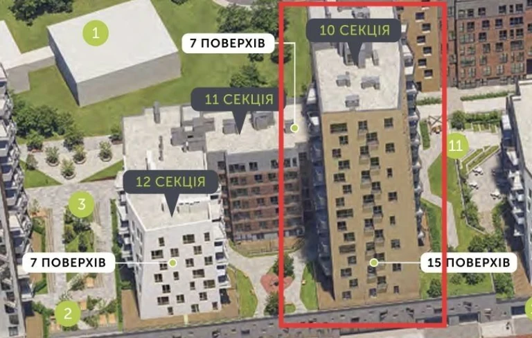 Продаж 1 кім квартири  ЖК Viking Hills
