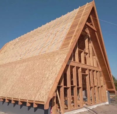 Дім в сучасному стилі A-frame, домокомплект на 100 кв.м. з ф
