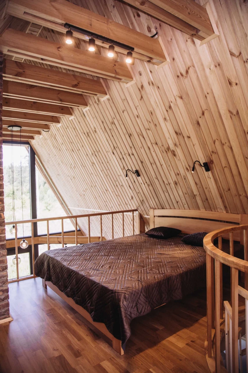 Дім в сучасному стилі A-frame, домокомплект на 100 кв.м. з ф