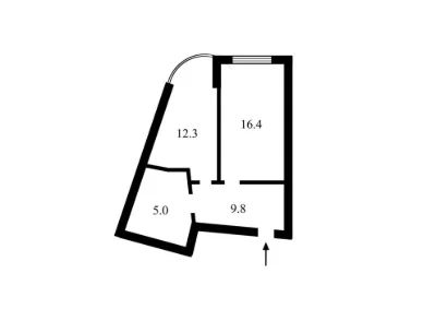 No% Sale of 1-room apartment 47m2 in the residential complex 'Bereg Dnipra' Dniprovska