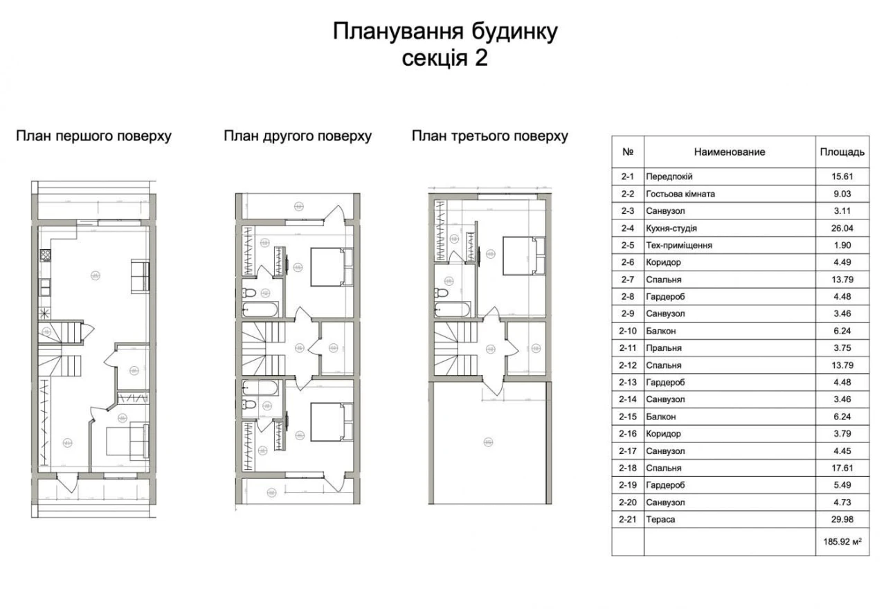 Таунхаус з газом (від забудовника / без комісії)  186 м² та