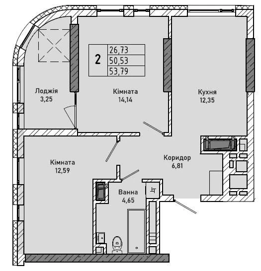 Продажа 2-к квартиры Миколайчука,38-Топольная. Новостройка
