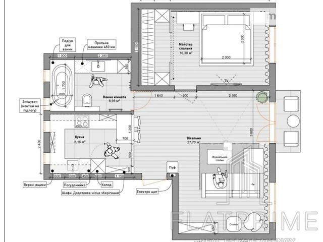 For sale 2-room apartment 60 sq. m. on Zagorivska Street 4 • ID 34702