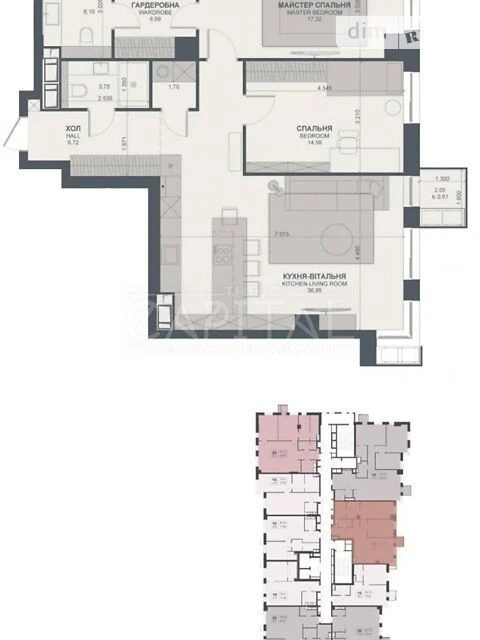 Sale of 2-room apartment 94 sq. m on Vasylya Tyutyunnyka st. 39/2 •