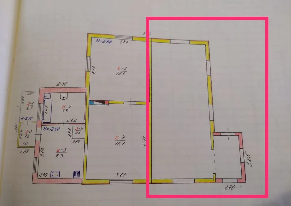 Part of the house is for demolition