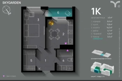 Продам однокімнатну квартиру в центрі Франківська