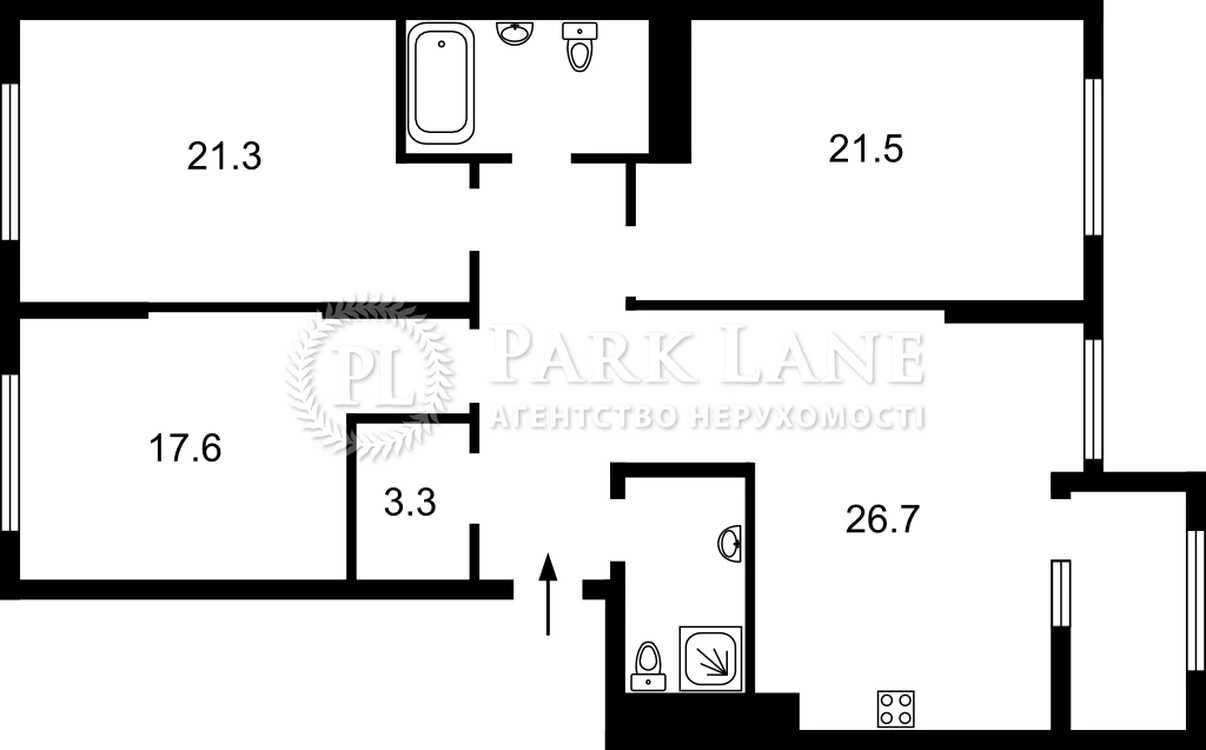 Продаж 3-кімнатна квартира 114 м² в ЖК POLARIS Home&Plaza Об