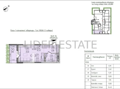 Продаж 1-к квартири 34.5 м² у ЖК 44 Avenue | Ужгород | Центр