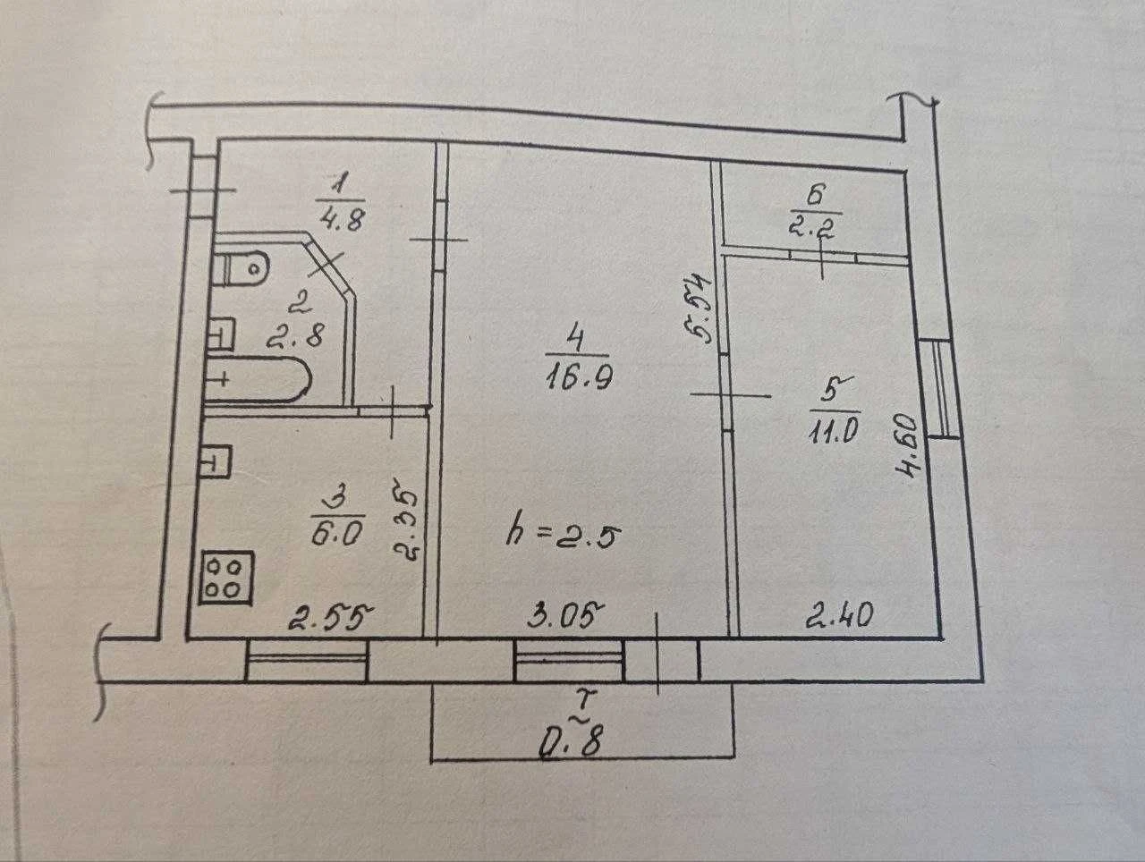 Продам 2к квартиру на пр-т. Дмитрия Яворницкого 4! Нагорка,