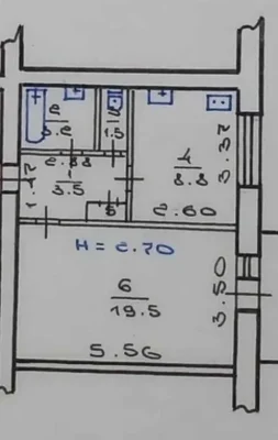 єВідновлення Продаж 1-кімн. 4/5 38м2 метро Ботанічний сад Па