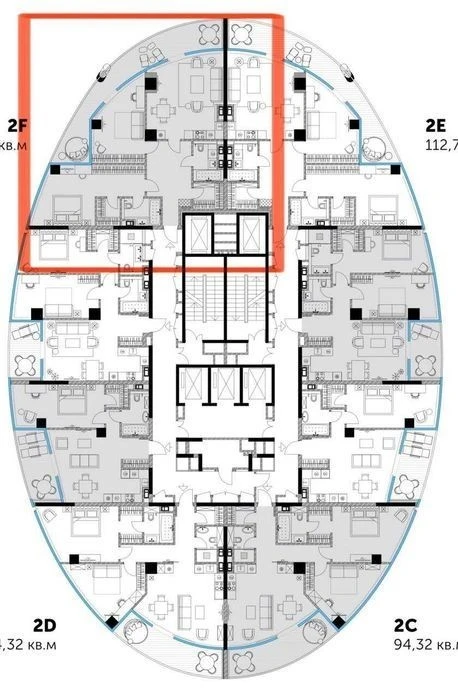 Sale of a 2-room apartment in the premium residential complex "Taryan Tower"