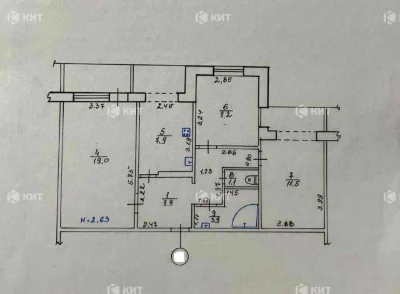 3к. 67м2 Северная Салтовка 4, Метростроителей, 137793