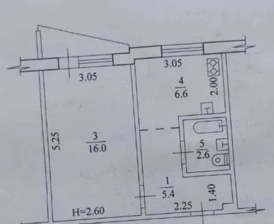 Продам 1 комнатную квартиру на Салтовке, пр-т Тракторостроит