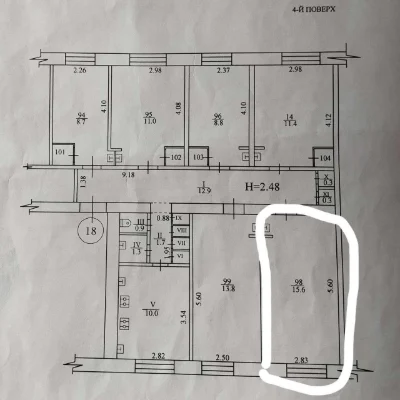 Свободная. Продам гостинку м" 23 августа"  2мин. от метро