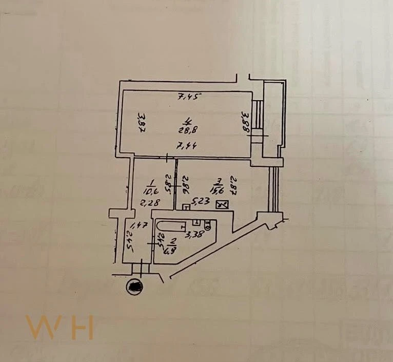 Продаж 1кім 63,3 m², Миколи Бажана 30, метро Харківська, Поз