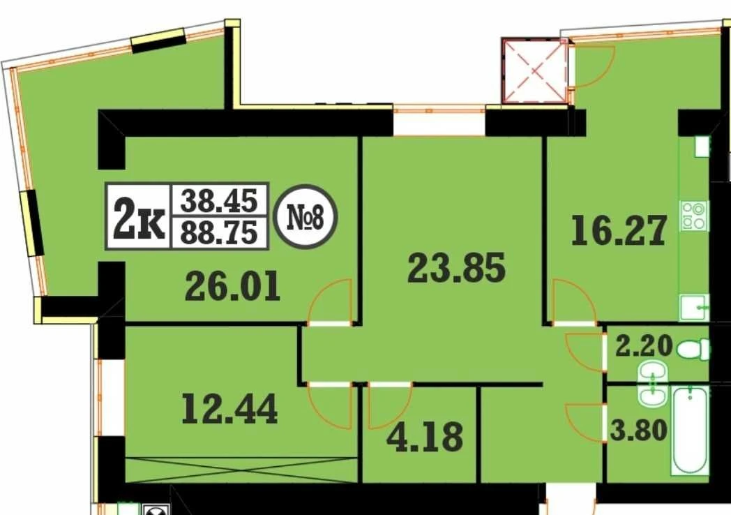 Продам 3К квартиру у ЗДАНОМУ ЖК Кардамон що по вул. Зарічанс