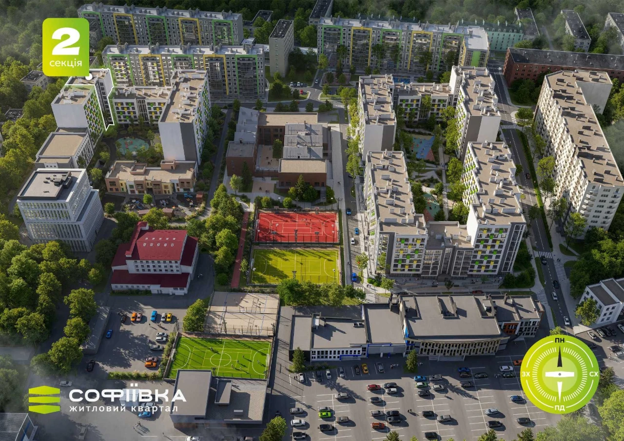 Велика 2-кімнатна 69,6 м² з лоджією | ЖК Софіївка