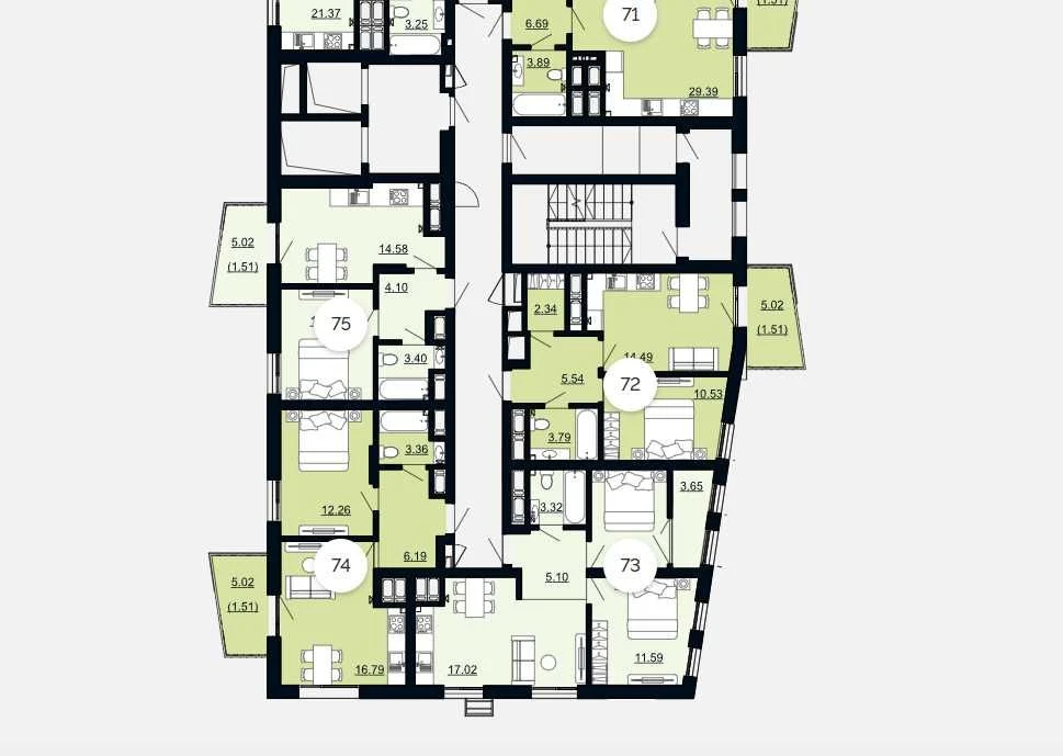 Продається 1-кімнатна квартира 35м² в ЖК Viking Hills вул.Щу