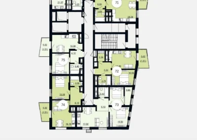 Продається 1-кімнатна квартира 35м² в ЖК Viking Hills вул.Щу