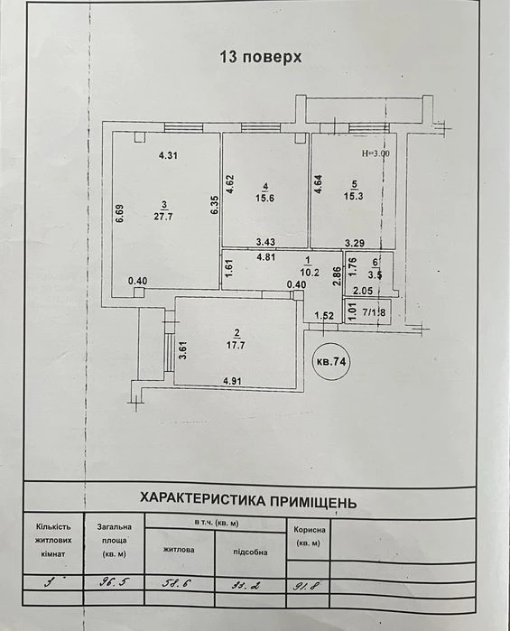 3-комнатная квартира, ул. Пишоновская, ЖК Кон.