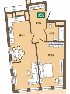 Продаж 2-кімнатної квартири в ЖК Greenville Park Lviv.