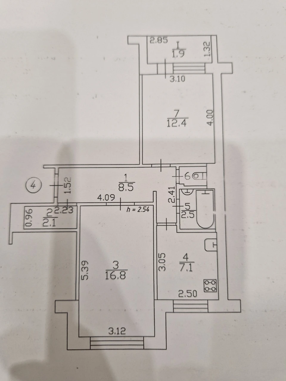 Продаж 2х кімнатної квартири. Рн. Градецький