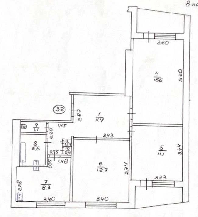 Продам 3 комн. квартиру, 5 минут метро "Победа"