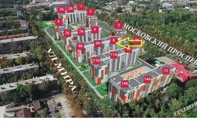 2к, ЖК Миру, ул. Мира 7 ХТЗ
