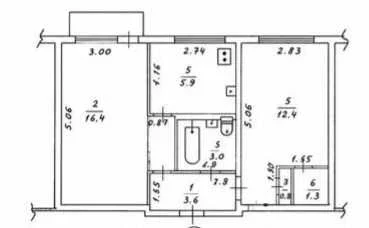 For sale 2-room apartment on Pavlovo Pole, metro 23 Avgusta,