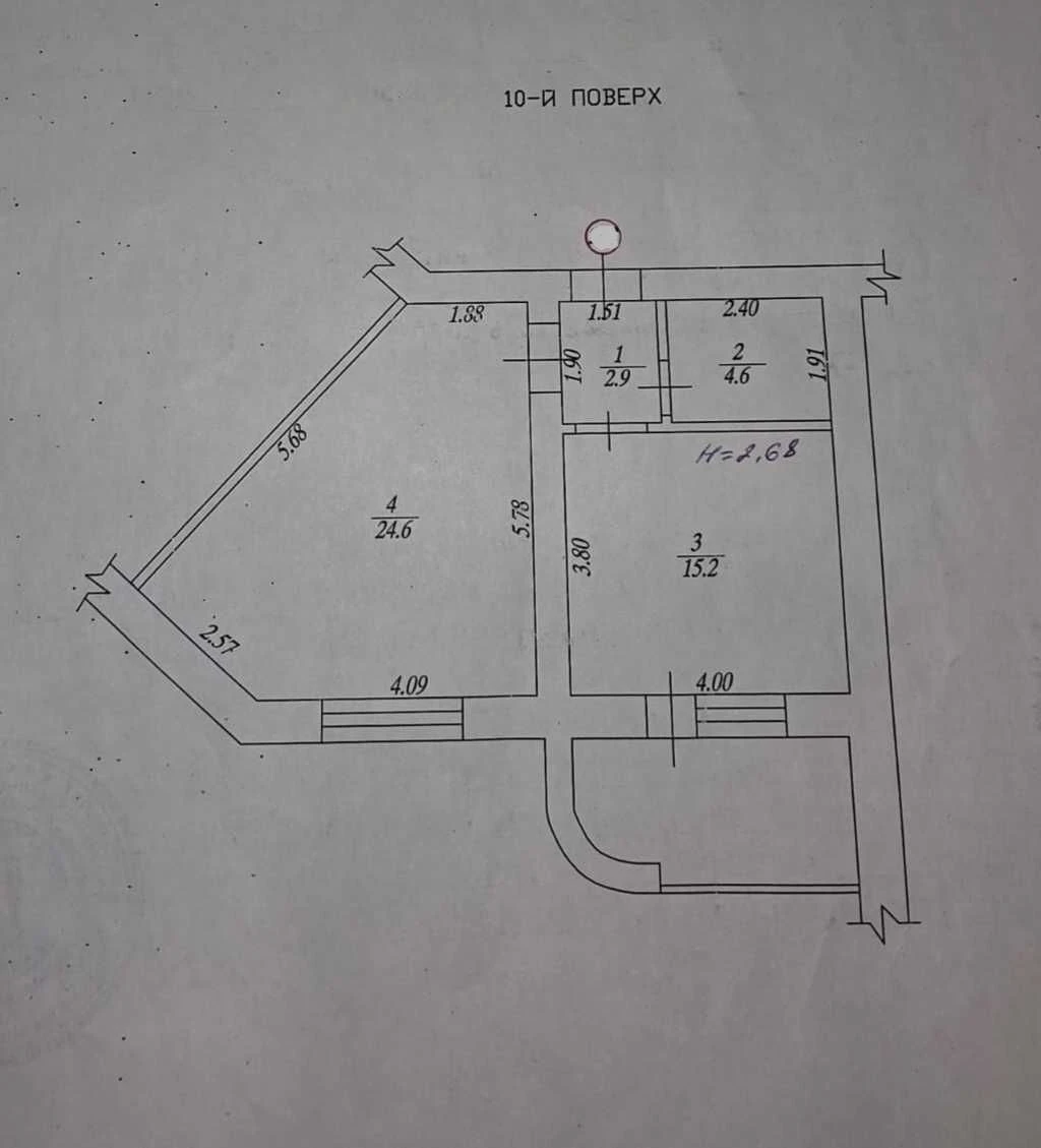 Ex! Certificate! For sale: European-style two-room apartment, 51 sq. m., Center, Monolith residential complex,