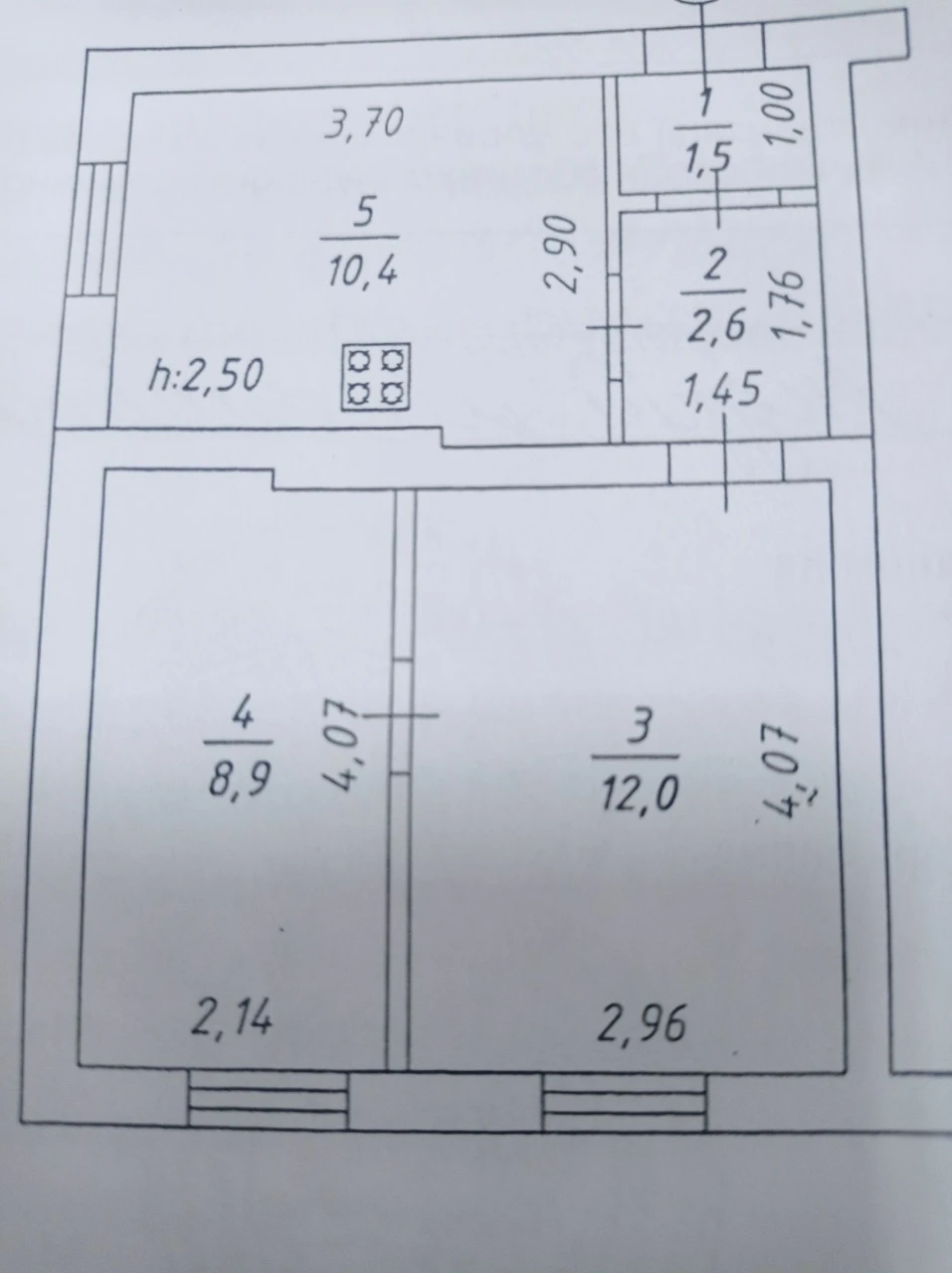 Продаж 2х кімнатної  2 й поверх з а. о. ЦЕГЛА