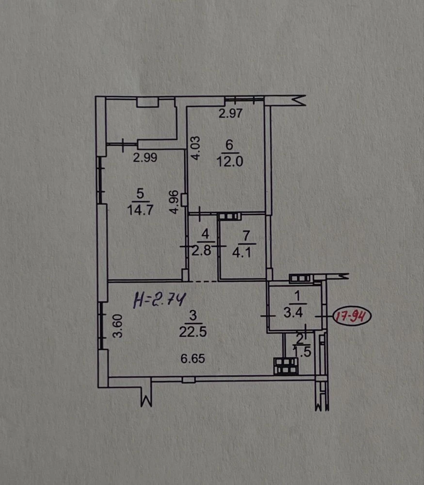 Продаж 2к квартира 63 м² в ЖК Комфорт Таун