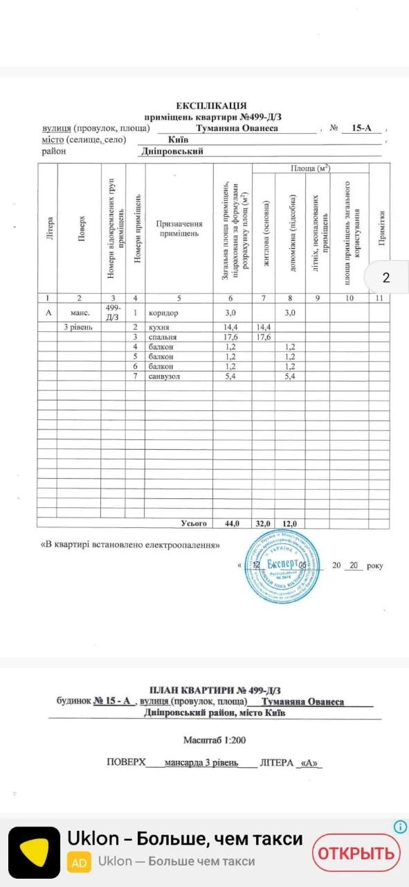 Продам1  45м Туманяна 15А1 ЖК Лазурний Блюз! З ремонтом!