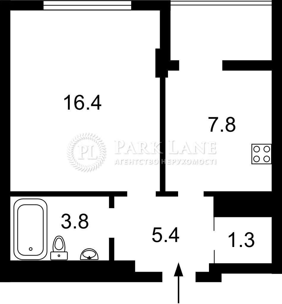 Продаж 1 кімнатної квартири, Богатирська, 6а