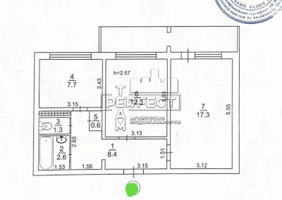 Продаж 2к квартири Ужвій 4г /Ужвий 4г Виноградар