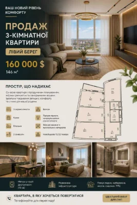 Продам квартиру в Києві . Лівий берег