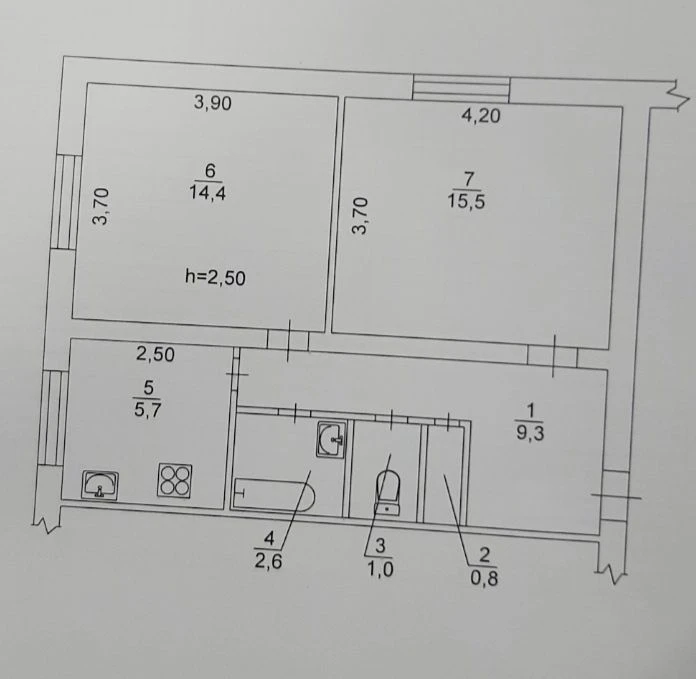 Продам 2комн квартиру  с подвалом  районе пр.Мазепи ул. Орло