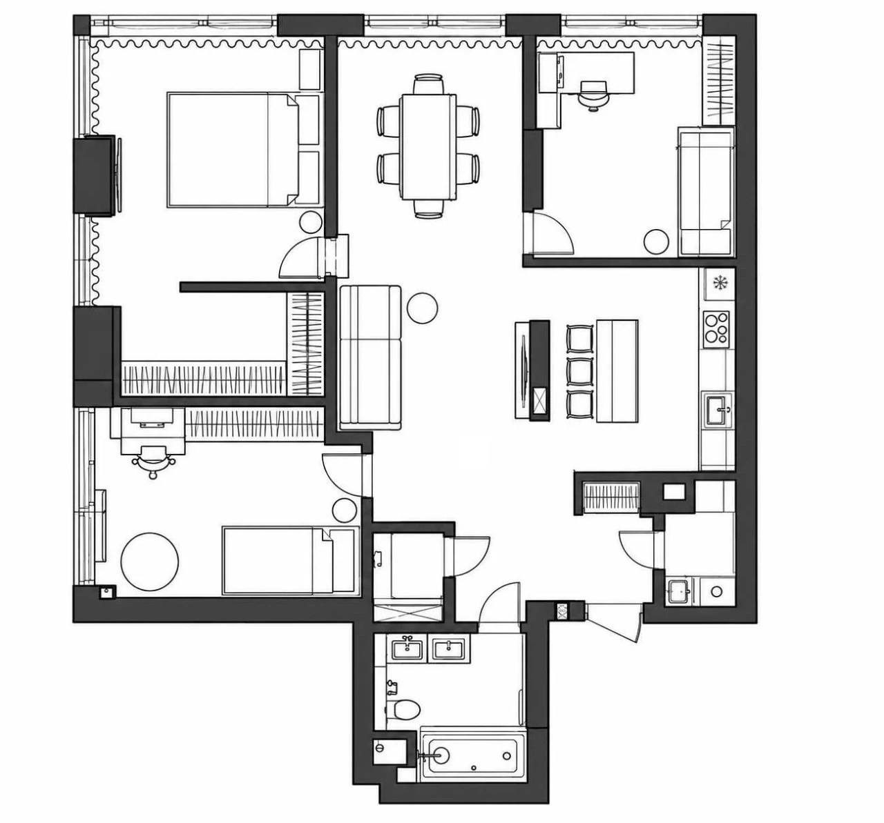 Продам 4-комн. ЖК Небо 93 м². Nebo Вернадского Парк Шевченко
