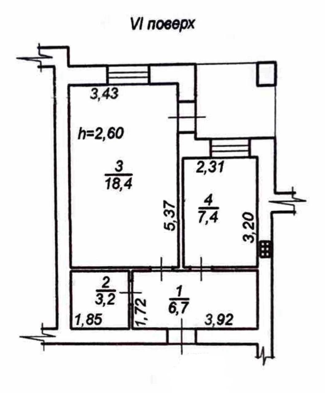 Продам 1-кімнатну квартиру  37,2 м² | 7-8 ст. Великого Фонта