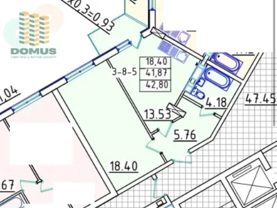 Продам 1 комн 43м2 ЖК "Континент". Люстдорфская дорога! Дом