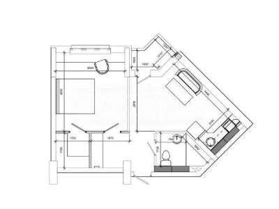 Sale of 1-room apartment 44 sq. m. on Mykhaylo Maksimovicha st. 3G •